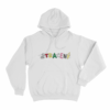 Barevny Ztraceny Unisex Hoodie White