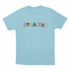 Barevny Ztraceny Unisex T Shirt Sky Blue
