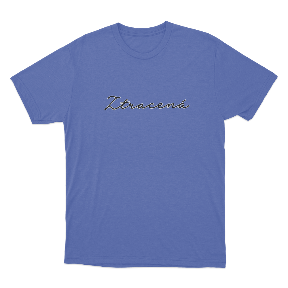 Ztracená Text Unisex T Shirt Blue Ztracena Text Unisex T Shirt Blue