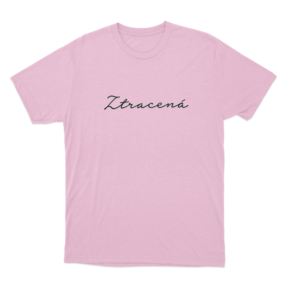 Ztracená Text Unisex T Shirt Pink Ztracena Text Unisex T Shirt Pink