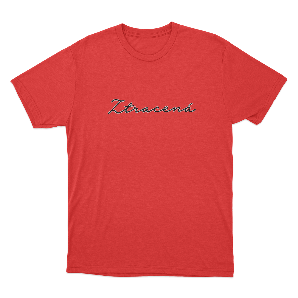 Ztracená Text Unisex T Shirt Red Ztracena Text Unisex T Shirt Red