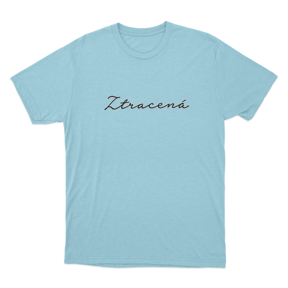 Ztracená Text Unisex T Shirt Sky Blue Ztracena Text Unisex T Shirt Sky Blue