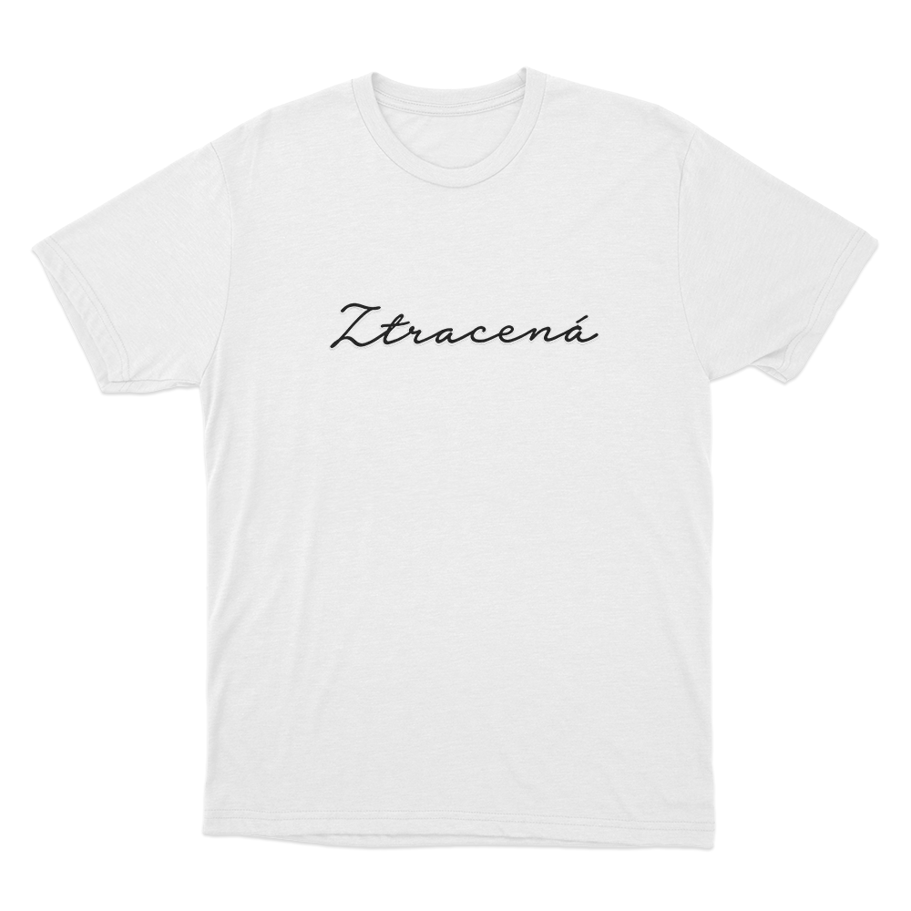 Ztracená Text Unisex T Shirt White Ztracena Text Unisex T Shirt White