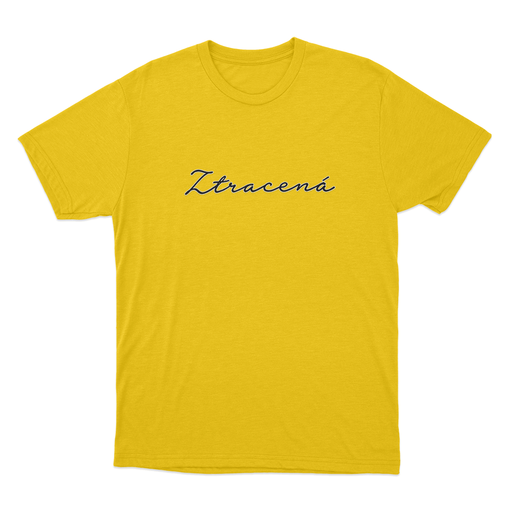 Ztracená Text Unisex T Shirt Yellow Ztracena Text Unisex T Shirt Yellow